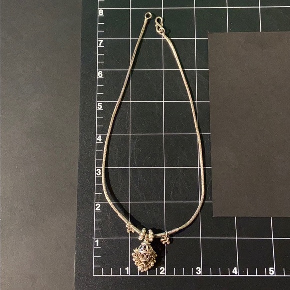 Vintage Silver Tibetan Tassel BOHO Choker Necklace - Picture 3 of 6